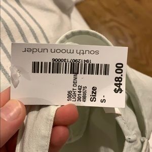 Light denim tie tank top